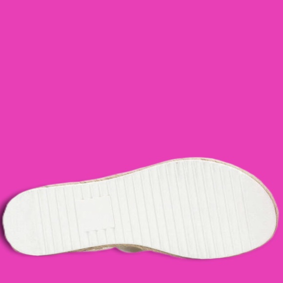 NEW Soda Bryce White Espadrille Flatform Sandal - Picture 6 of 6